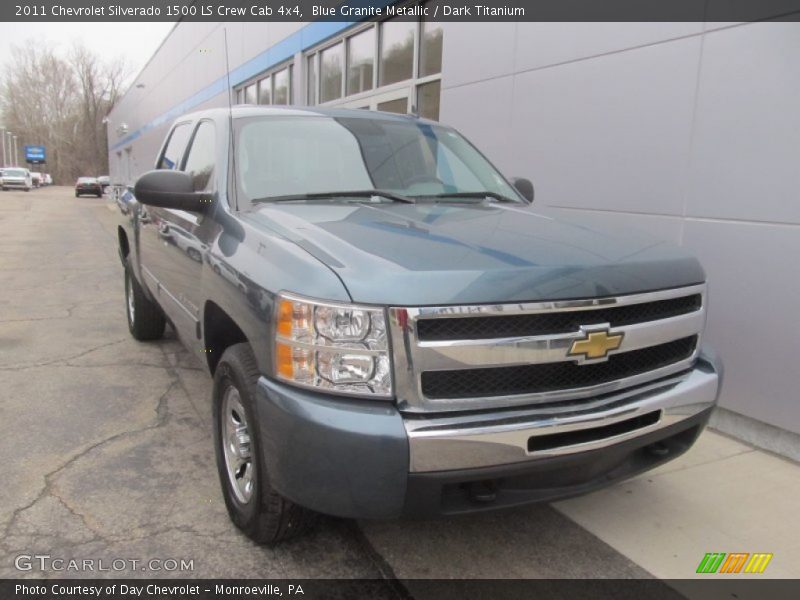 Blue Granite Metallic / Dark Titanium 2011 Chevrolet Silverado 1500 LS Crew Cab 4x4