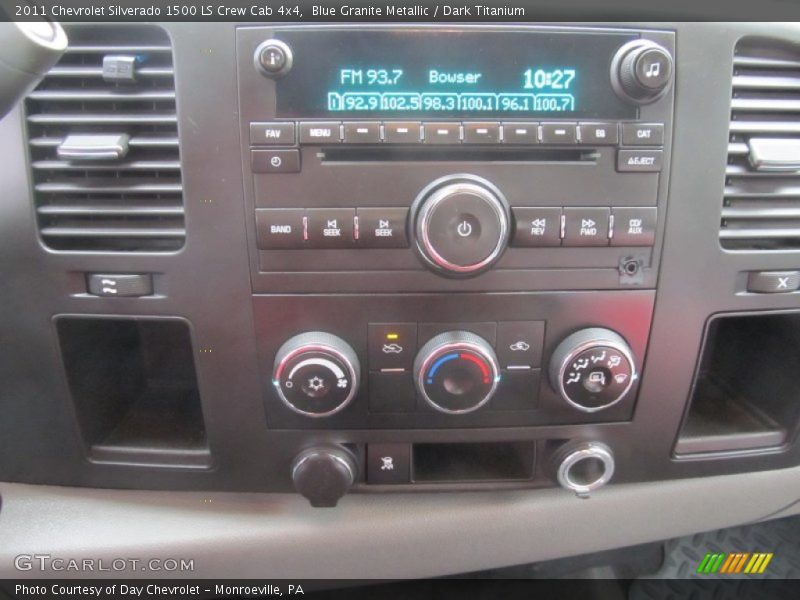Blue Granite Metallic / Dark Titanium 2011 Chevrolet Silverado 1500 LS Crew Cab 4x4