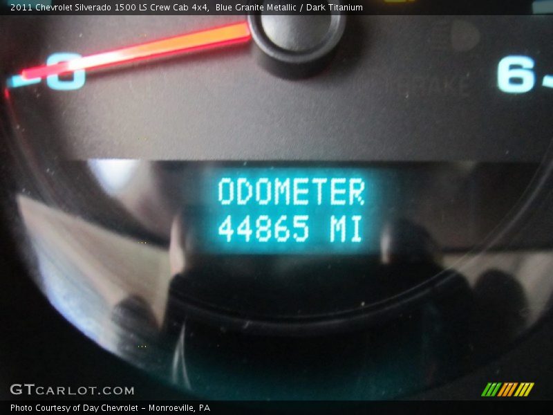 Blue Granite Metallic / Dark Titanium 2011 Chevrolet Silverado 1500 LS Crew Cab 4x4