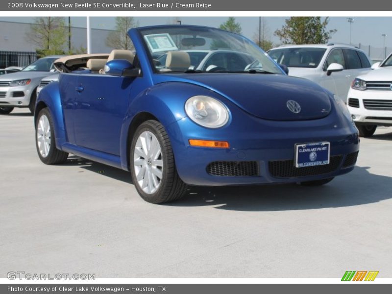 Laser Blue / Cream Beige 2008 Volkswagen New Beetle SE Convertible