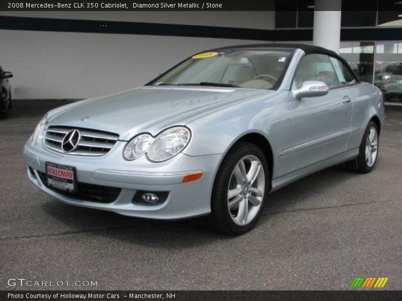 Diamond Silver Metallic / Stone 2008 Mercedes-Benz CLK 350 Cabriolet