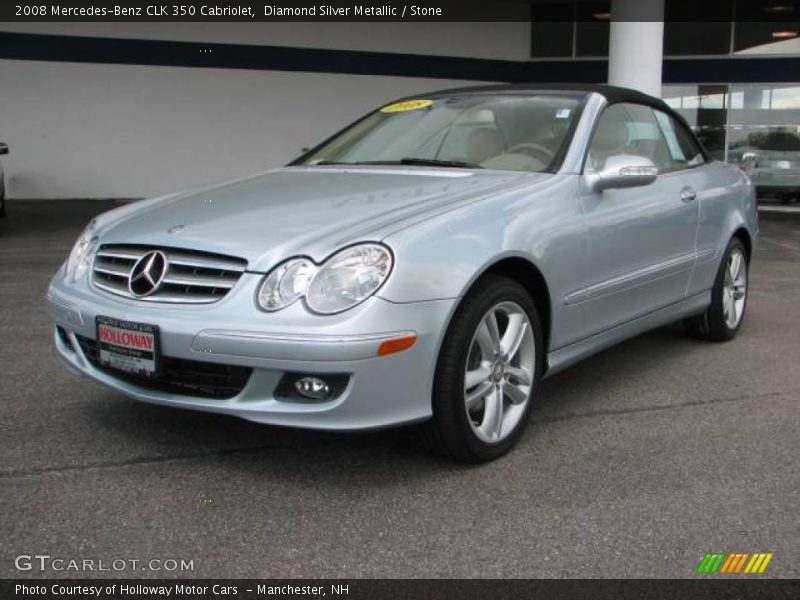 Diamond Silver Metallic / Stone 2008 Mercedes-Benz CLK 350 Cabriolet