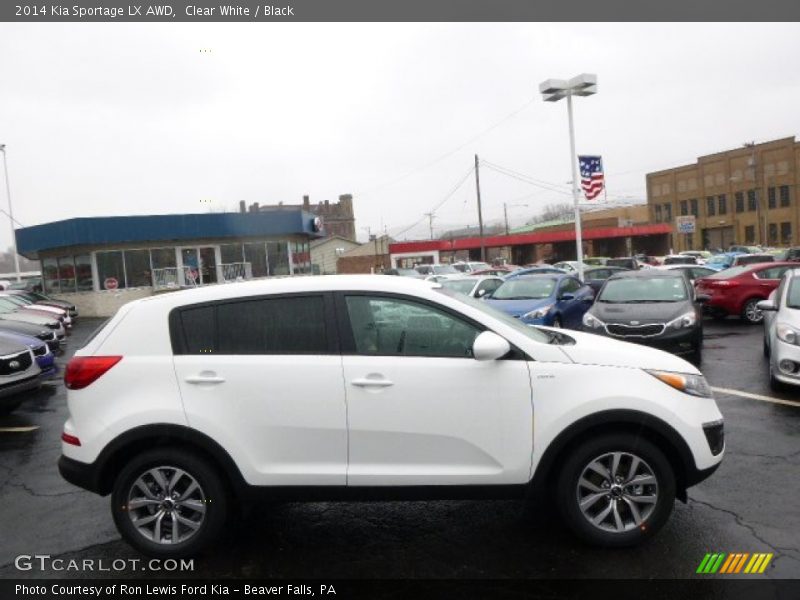 Clear White / Black 2014 Kia Sportage LX AWD