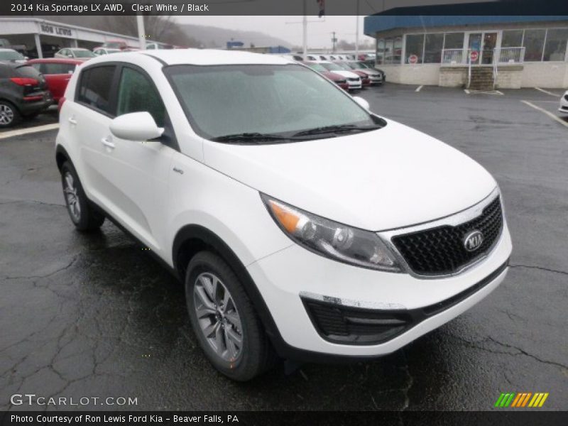 Clear White / Black 2014 Kia Sportage LX AWD