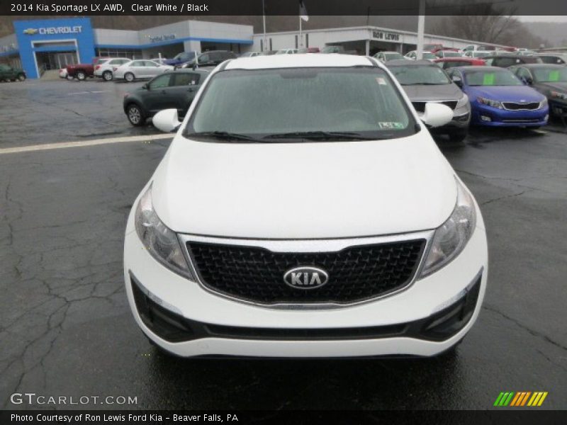 Clear White / Black 2014 Kia Sportage LX AWD