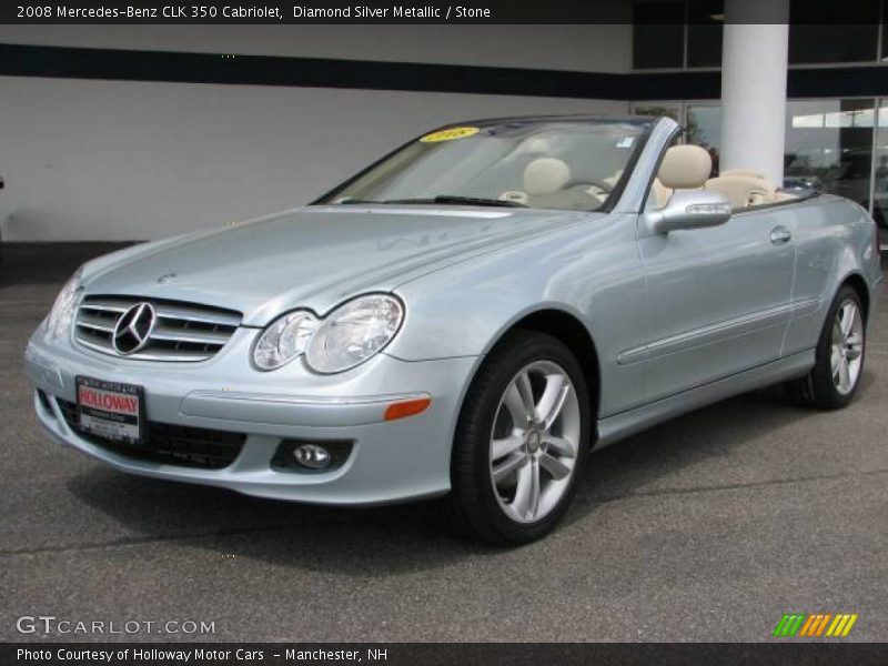 Diamond Silver Metallic / Stone 2008 Mercedes-Benz CLK 350 Cabriolet