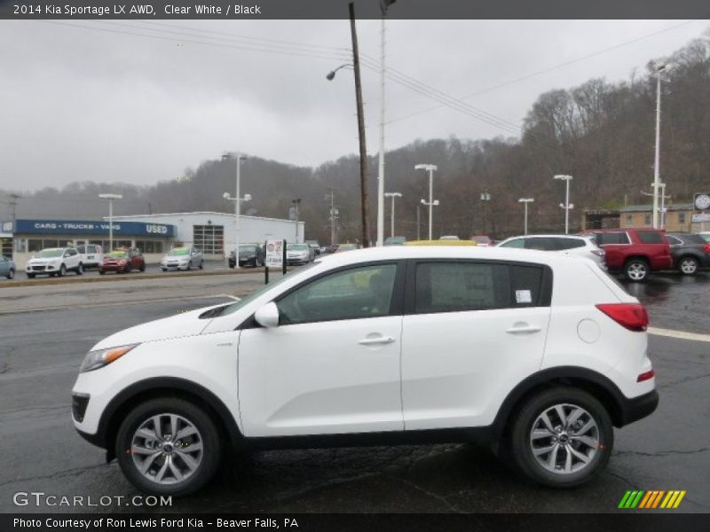 Clear White / Black 2014 Kia Sportage LX AWD