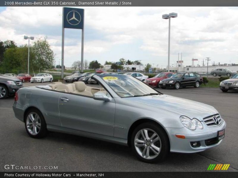 Diamond Silver Metallic / Stone 2008 Mercedes-Benz CLK 350 Cabriolet