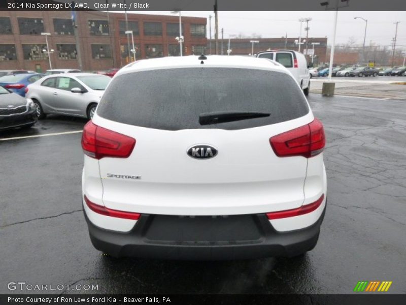 Clear White / Black 2014 Kia Sportage LX AWD