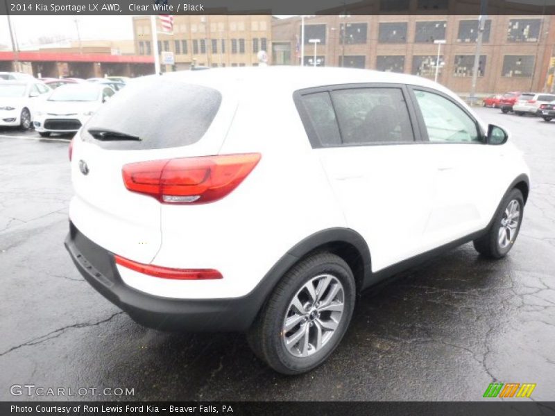 Clear White / Black 2014 Kia Sportage LX AWD