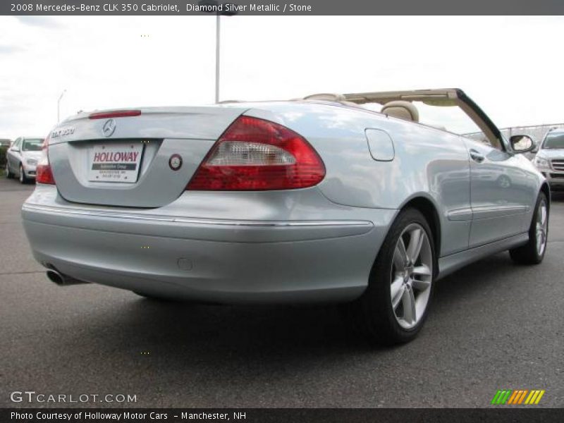 Diamond Silver Metallic / Stone 2008 Mercedes-Benz CLK 350 Cabriolet