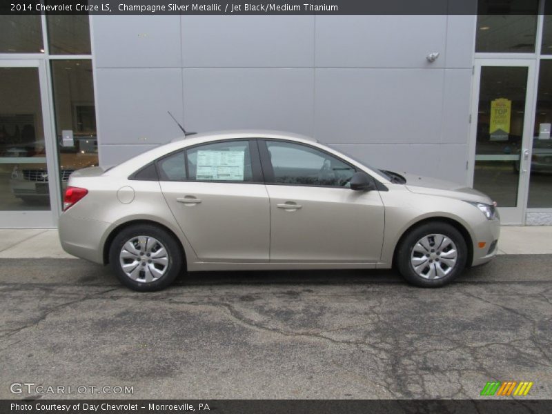 Champagne Silver Metallic / Jet Black/Medium Titanium 2014 Chevrolet Cruze LS