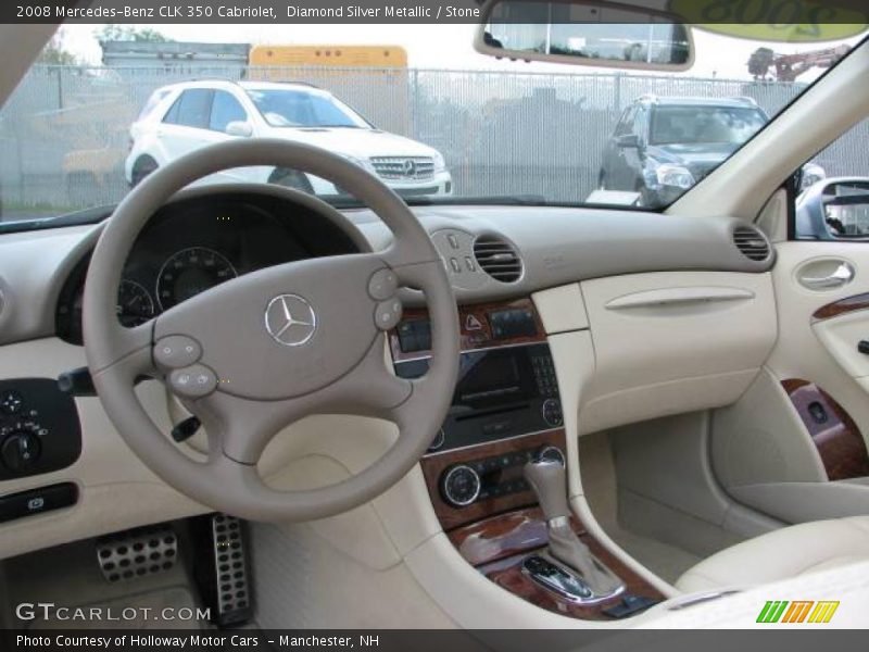 Diamond Silver Metallic / Stone 2008 Mercedes-Benz CLK 350 Cabriolet