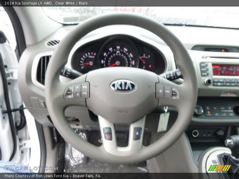 Clear White / Black 2014 Kia Sportage LX AWD