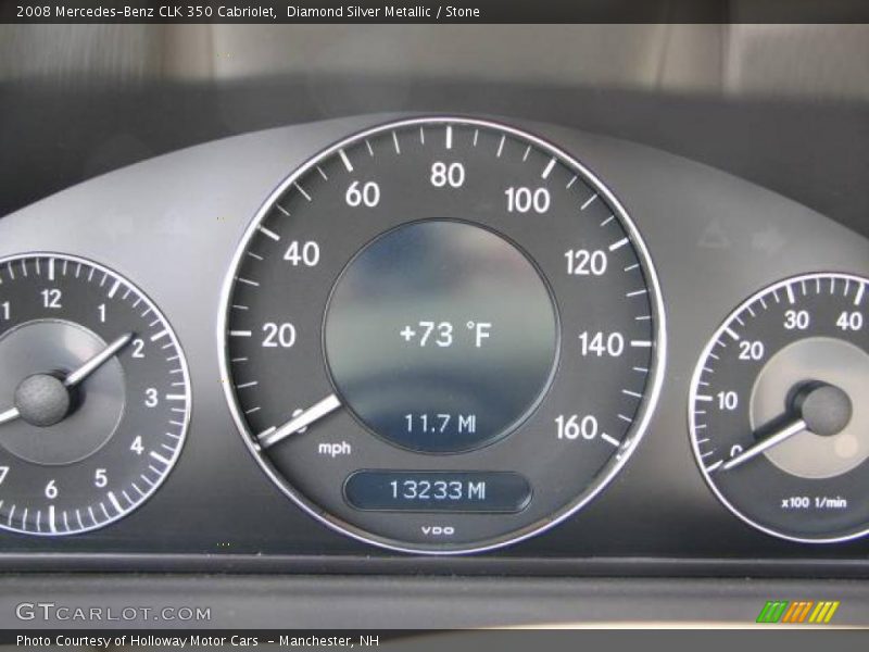 Diamond Silver Metallic / Stone 2008 Mercedes-Benz CLK 350 Cabriolet