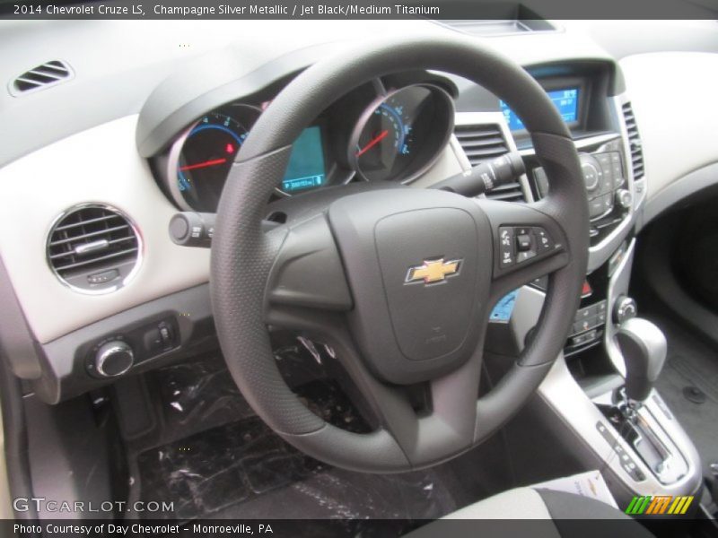 Champagne Silver Metallic / Jet Black/Medium Titanium 2014 Chevrolet Cruze LS