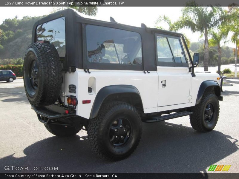 Alpine White / Charcoal Twill 1997 Land Rover Defender 90 Soft Top