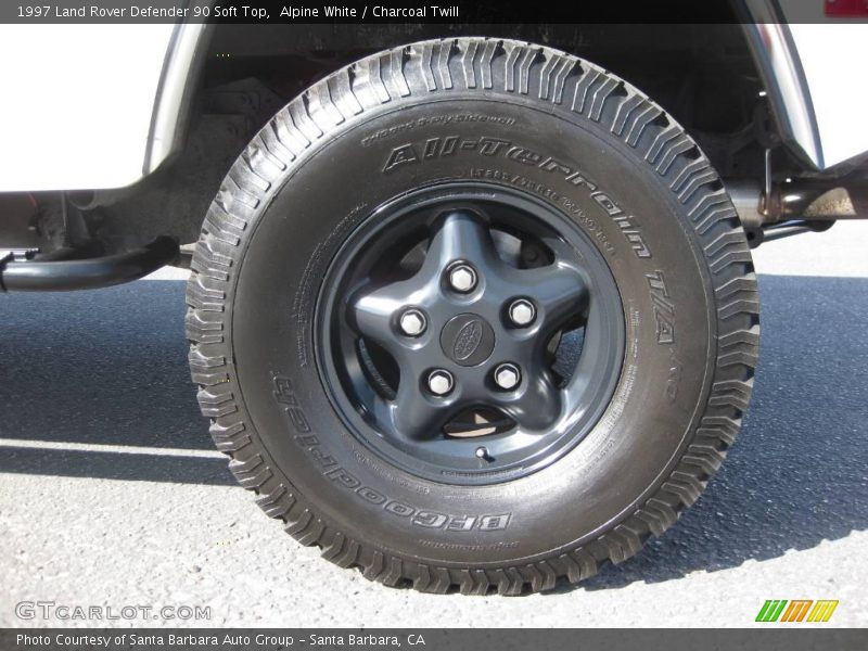 Alpine White / Charcoal Twill 1997 Land Rover Defender 90 Soft Top