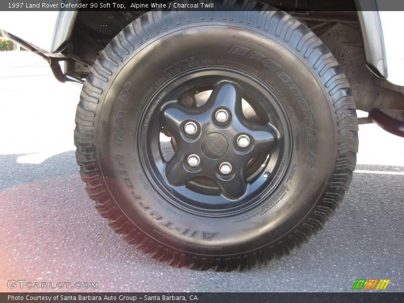 Alpine White / Charcoal Twill 1997 Land Rover Defender 90 Soft Top