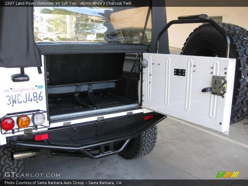 Alpine White / Charcoal Twill 1997 Land Rover Defender 90 Soft Top
