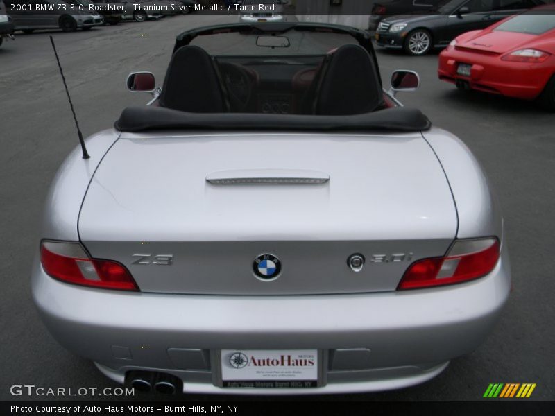 Titanium Silver Metallic / Tanin Red 2001 BMW Z3 3.0i Roadster