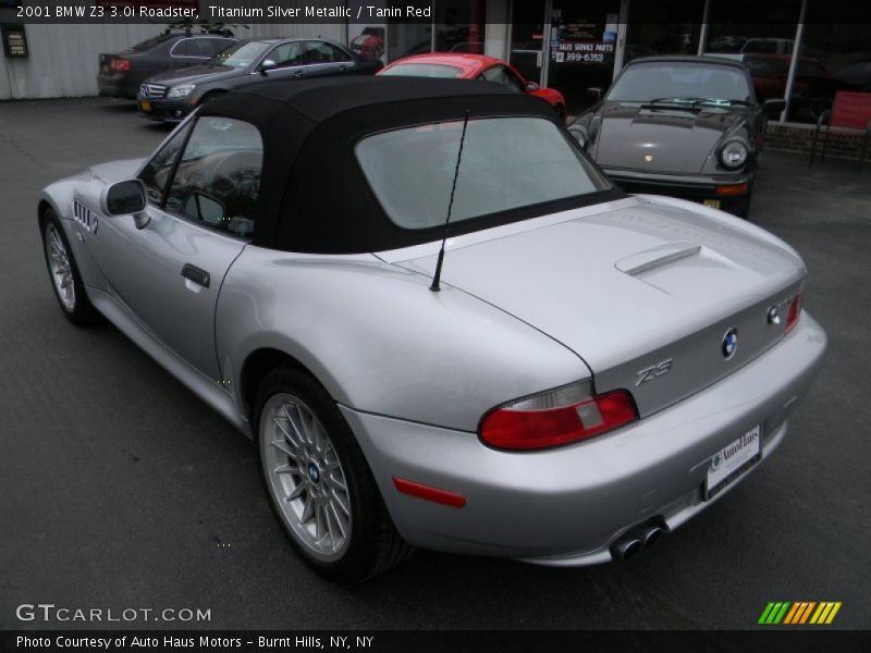 Titanium Silver Metallic / Tanin Red 2001 BMW Z3 3.0i Roadster