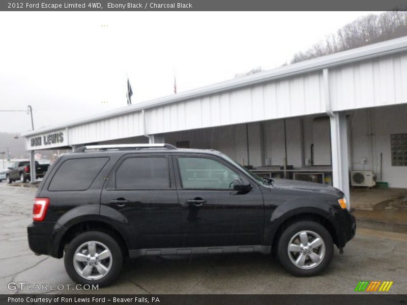 Ebony Black / Charcoal Black 2012 Ford Escape Limited 4WD