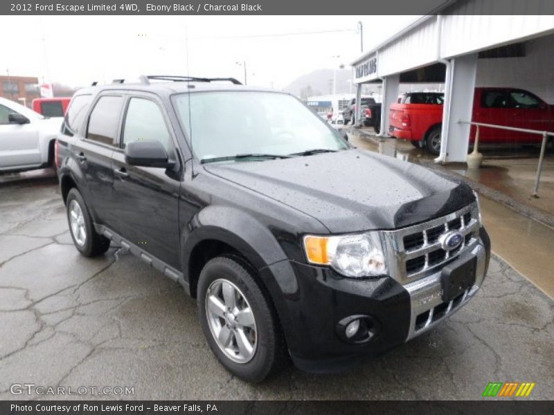 Ebony Black / Charcoal Black 2012 Ford Escape Limited 4WD