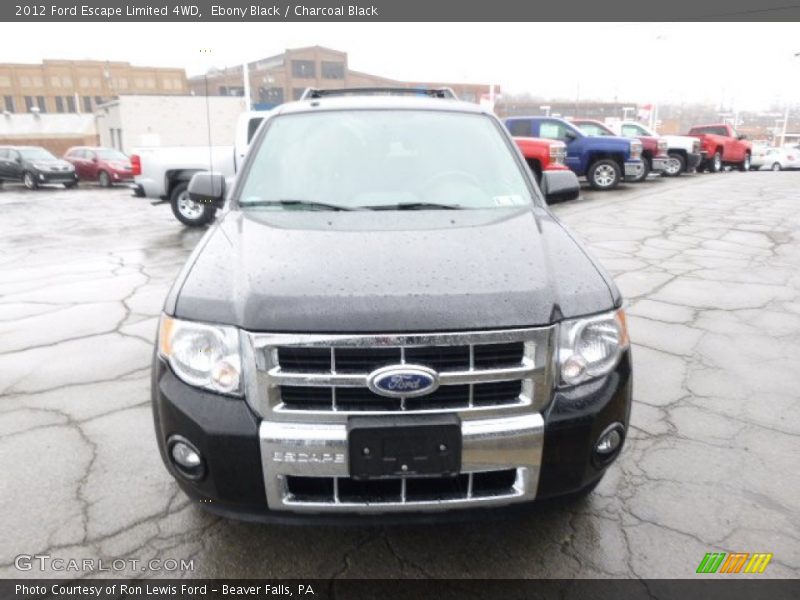 Ebony Black / Charcoal Black 2012 Ford Escape Limited 4WD