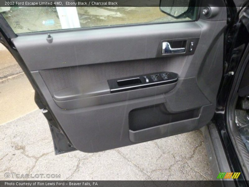 Ebony Black / Charcoal Black 2012 Ford Escape Limited 4WD