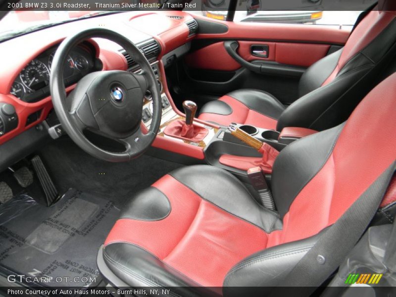 Titanium Silver Metallic / Tanin Red 2001 BMW Z3 3.0i Roadster