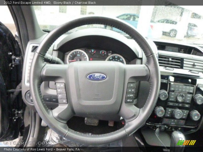 Ebony Black / Charcoal Black 2012 Ford Escape Limited 4WD