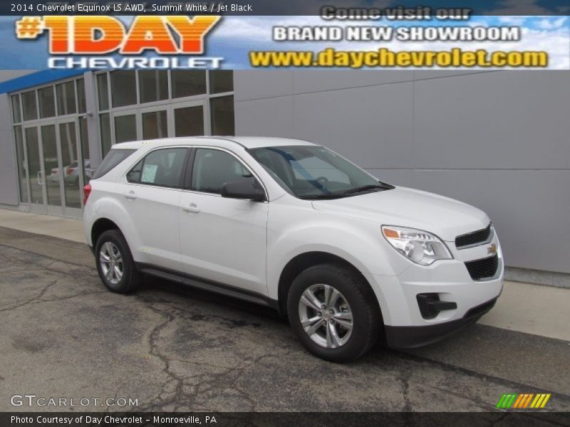 Summit White / Jet Black 2014 Chevrolet Equinox LS AWD