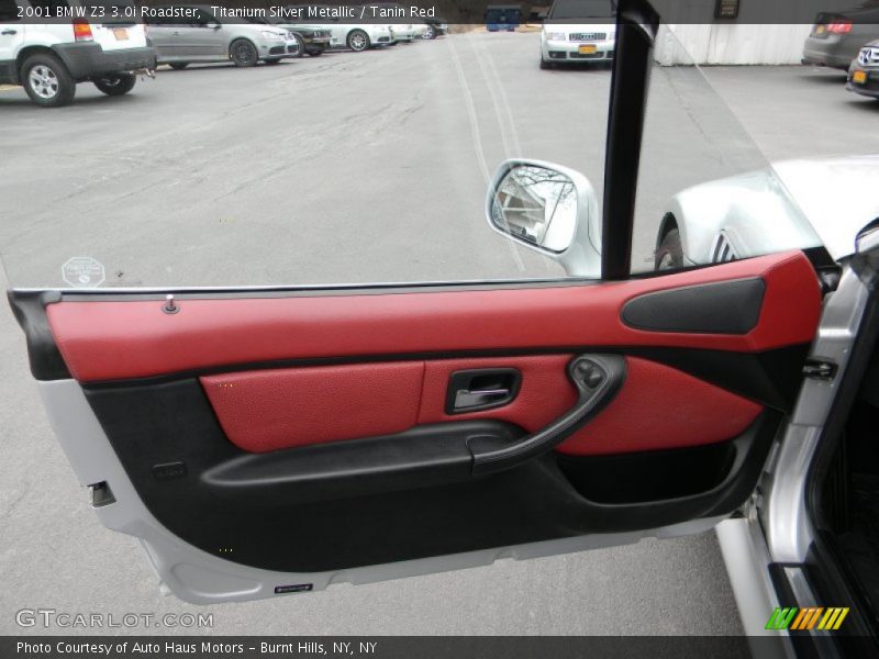 Titanium Silver Metallic / Tanin Red 2001 BMW Z3 3.0i Roadster