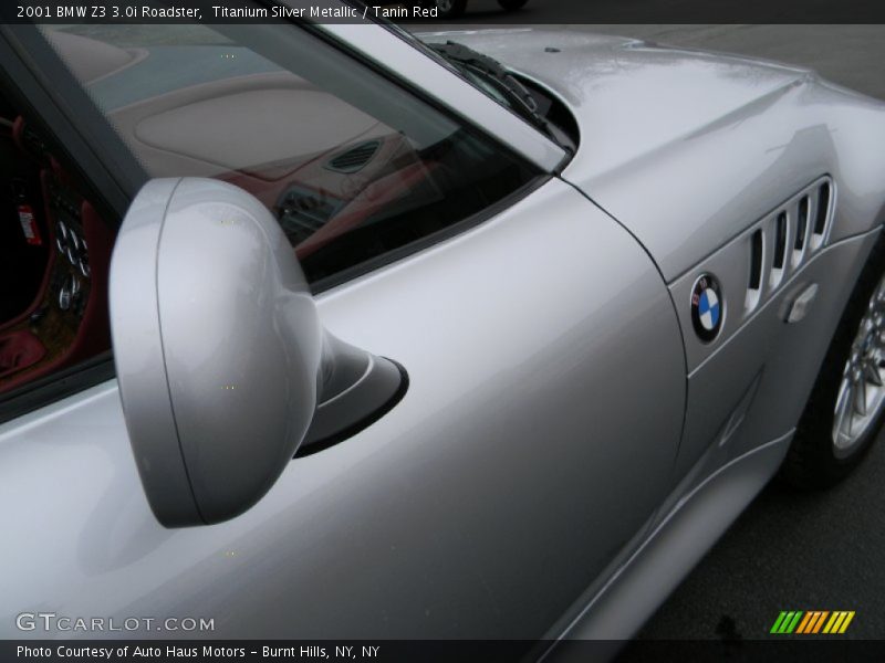 Titanium Silver Metallic / Tanin Red 2001 BMW Z3 3.0i Roadster