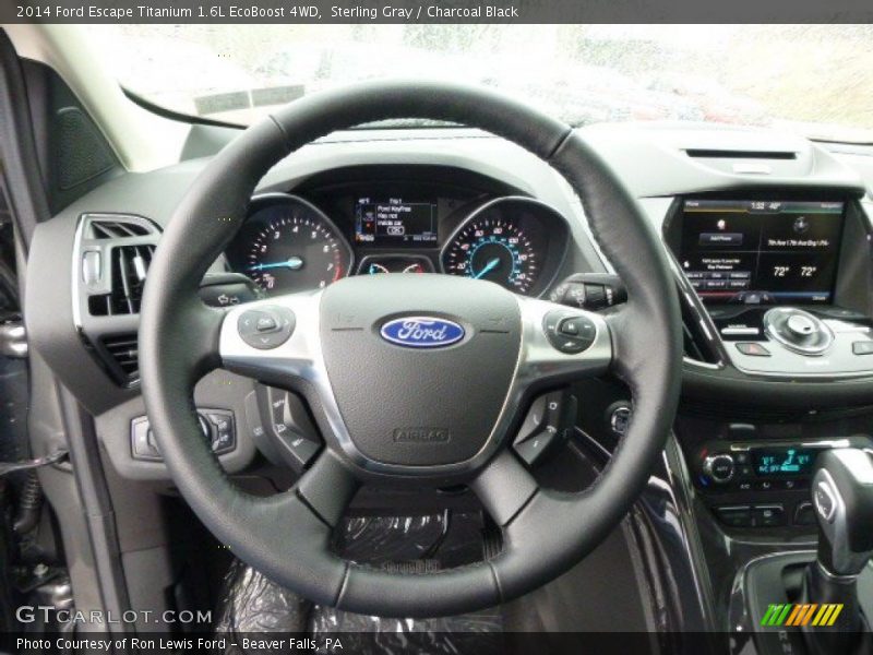 Sterling Gray / Charcoal Black 2014 Ford Escape Titanium 1.6L EcoBoost 4WD