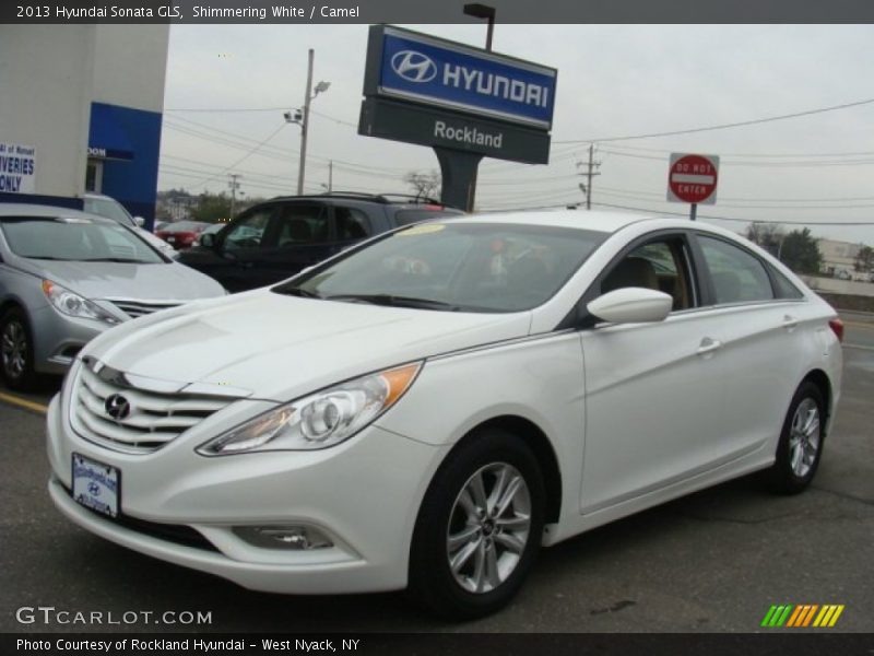 Shimmering White / Camel 2013 Hyundai Sonata GLS