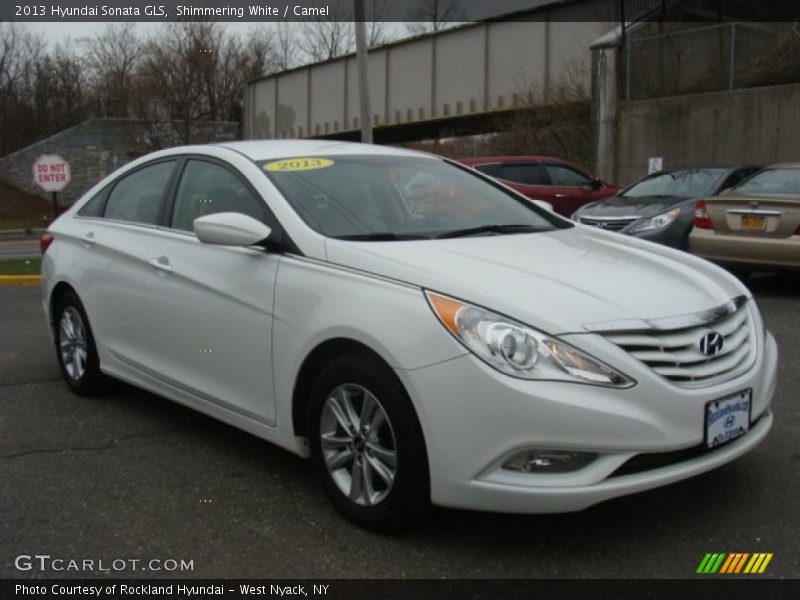 Shimmering White / Camel 2013 Hyundai Sonata GLS