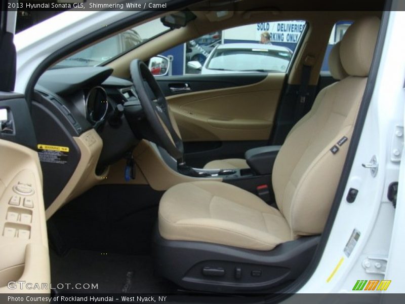 Shimmering White / Camel 2013 Hyundai Sonata GLS