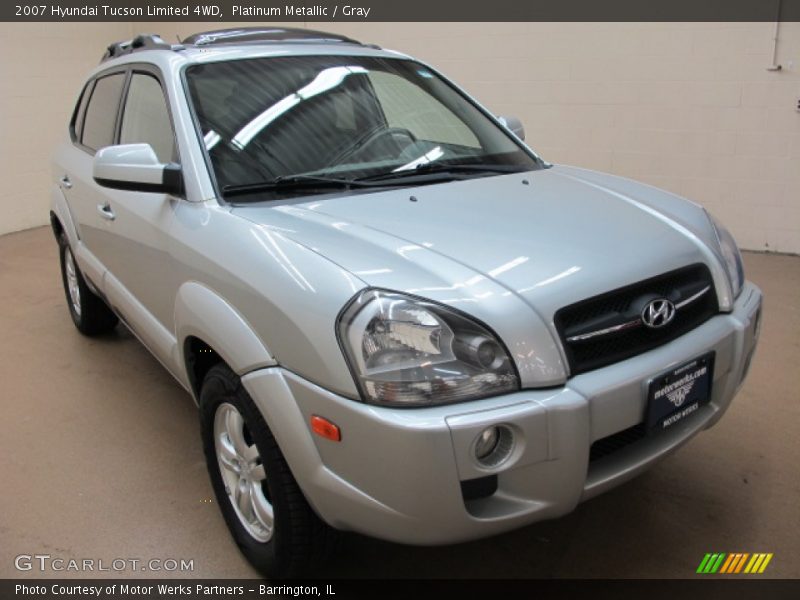 Platinum Metallic / Gray 2007 Hyundai Tucson Limited 4WD