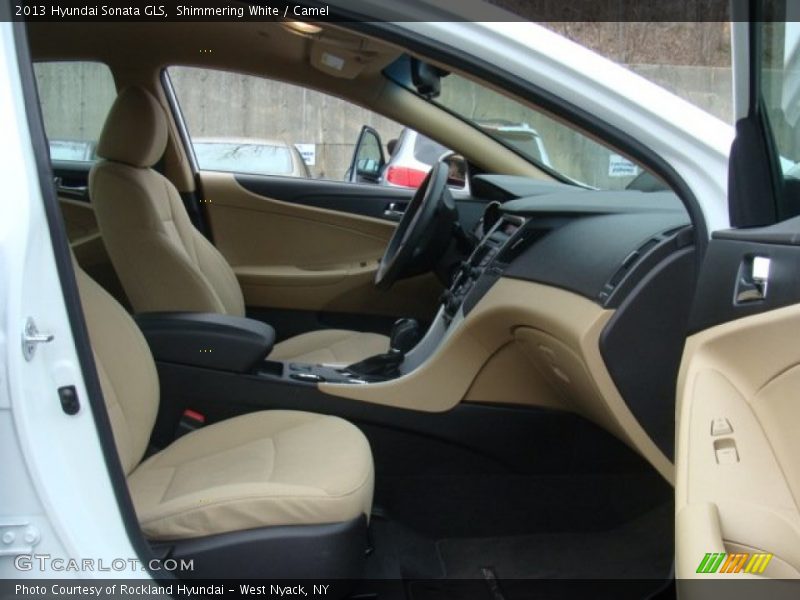 Shimmering White / Camel 2013 Hyundai Sonata GLS