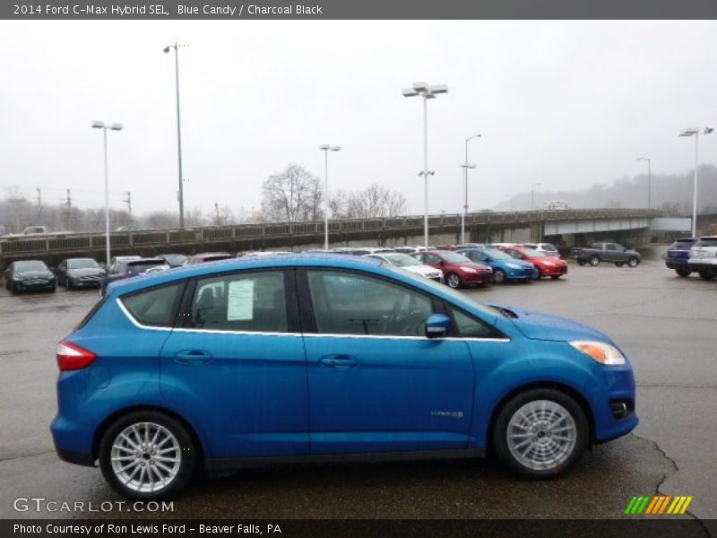 Blue Candy / Charcoal Black 2014 Ford C-Max Hybrid SEL