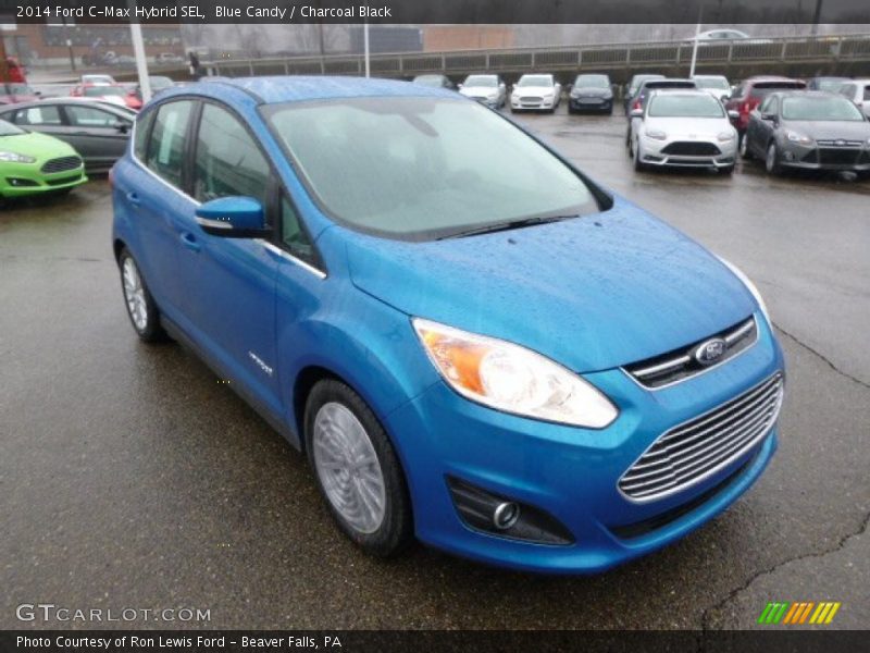 Blue Candy / Charcoal Black 2014 Ford C-Max Hybrid SEL