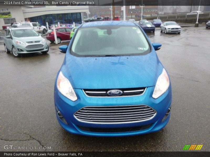 Blue Candy / Charcoal Black 2014 Ford C-Max Hybrid SEL