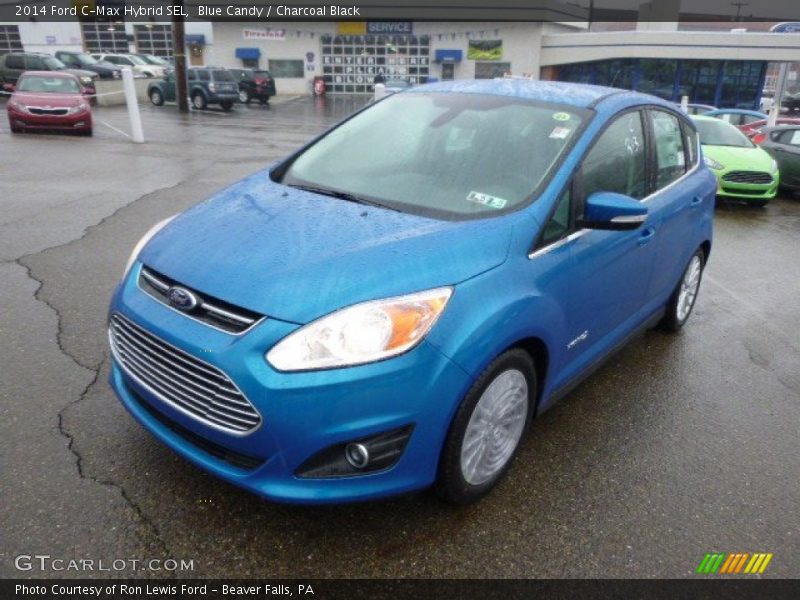 Blue Candy / Charcoal Black 2014 Ford C-Max Hybrid SEL