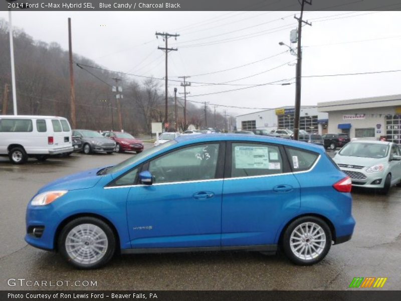 Blue Candy / Charcoal Black 2014 Ford C-Max Hybrid SEL