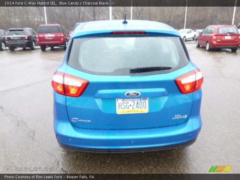 Blue Candy / Charcoal Black 2014 Ford C-Max Hybrid SEL