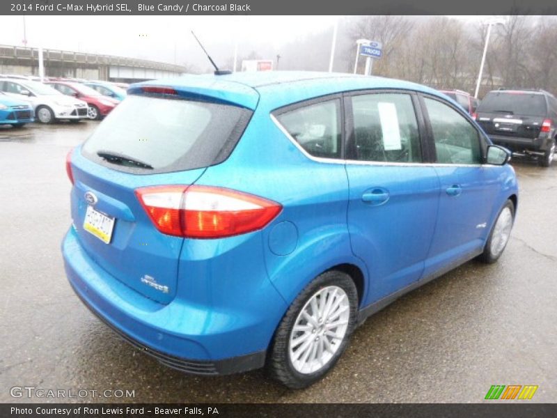 Blue Candy / Charcoal Black 2014 Ford C-Max Hybrid SEL