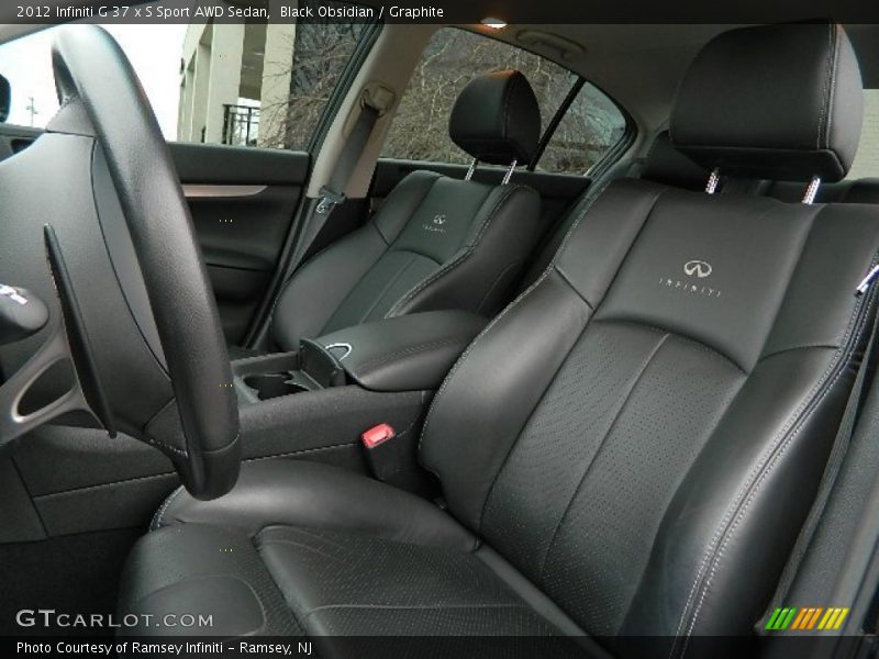 Front Seat of 2012 G 37 x S Sport AWD Sedan