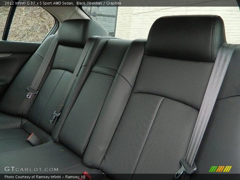 Rear Seat of 2012 G 37 x S Sport AWD Sedan